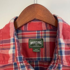 SICK Red Flannel Design Never Worn Extra Smedium Holidays Christmas Winter Plaid